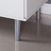 Balcão Para Cooktop Turim 80 Cm - 5 Bocas 2 Portas Em Mdf-mdp Branco - Movelove - 5