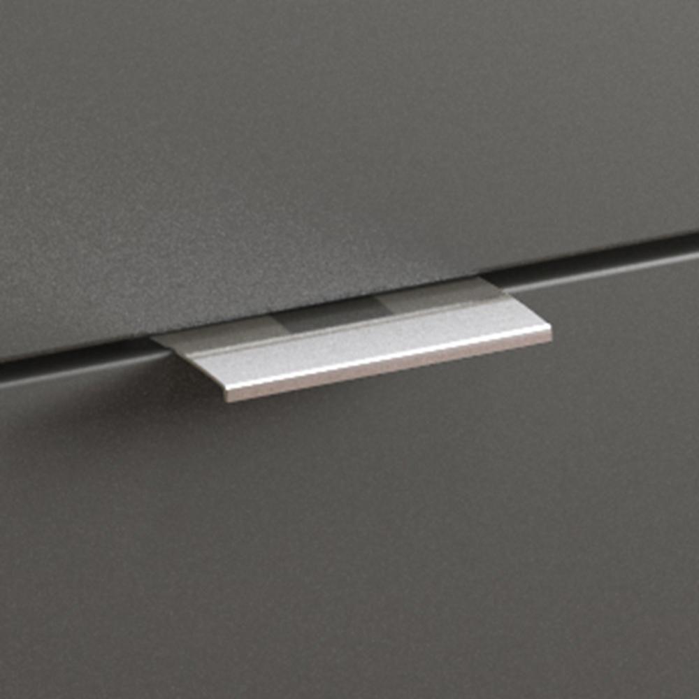 Mesa Escrivaninha 2 Gavetas Módulo 1 Office Alessa Lukaliam Móveis Amêndoa - Chumbo Amêndoa - Chumbo - 6