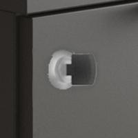 Mesa Escrivaninha 2 Gavetas Módulo 1 Office Alessa Lukaliam Móveis Amêndoa - Chumbo Amêndoa - Chumbo - 5