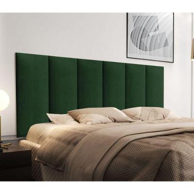 Cabeceira Almofadada Julia - Madeira Suede 195cm Verde Musgo - Movelove Verde Musgo