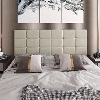 Cabeceira Almofadada Bia 140 Cm - Dobrável Suede Bege - Movelove
