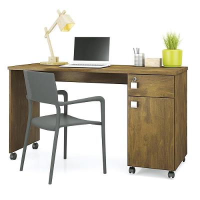 Escrivaninha Para Computador Office Malta Canela - Lukaliam Móveis