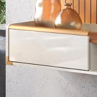 Painel River 1.8 Com Led + Rack Bancada Atlas 1.8 Jequitiba-off White Lukaliam Móveis Jequitiba Ripado-off White Jequitiba Ripado-off White - 8