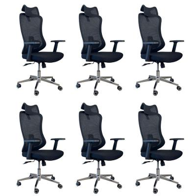 Kit 6 Cadeiras Presidente Oficial Comfort Boss