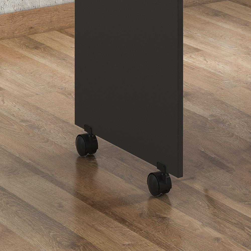 Cantinho Do Estudo Alessa M2 - Mdf 25mm Com 3 Espaços De Armazenamento E 2 Divisórias Amêndoa-chumbo - Lukaliam Móveis Amêndoa - Chumbo - 2