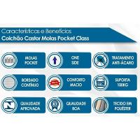 Cama Box King: Colchão Molas Ensacadas Castor Pocket Class + Base CRC Suede Clean(193x203) - 3