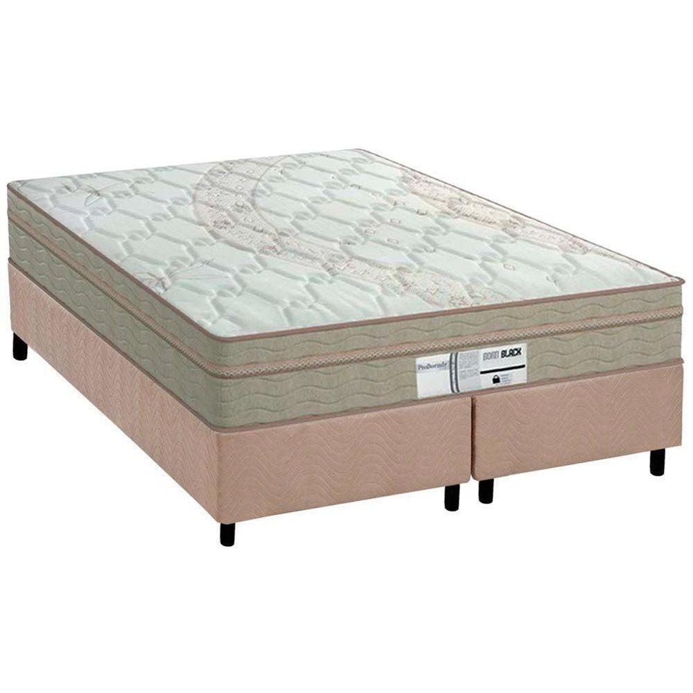 Cama Box King: Colchão Molas Probel Prolastic Born + Base CRC Suede Clean(193x203) - 1