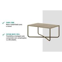 Mesa Centro Sala Connect 1271 Ouro Velho/Noce - Carraro