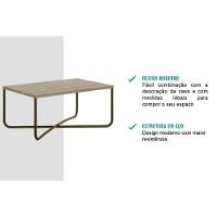 Mesa Centro Sala Connect 1271 Ouro Velho/Noce - Carraro - 5