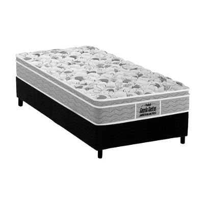 Cama Box Solteiro: Colchão Espuma D45 Probel /Ep Anatômico Plus + Base Black(88X188)