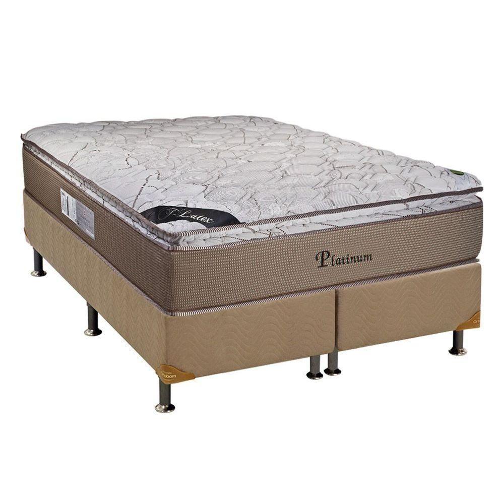 Cama Box King: Colchão Molas Ensacadas Luckspuma MasterPocket Platinum New + Base CRC Suede Clean(193x203) - 1