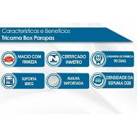 Cama Box Base C/2 Auxiliares Solteiro Universal Rústico Bordado Black (88x188x32) - Paropas - 3