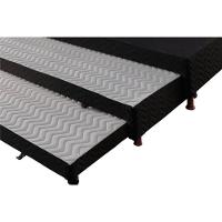 Cama Box Base C/2 Auxiliares Solteiro Universal Rústico Bordado Black (88x188x32) - Paropas