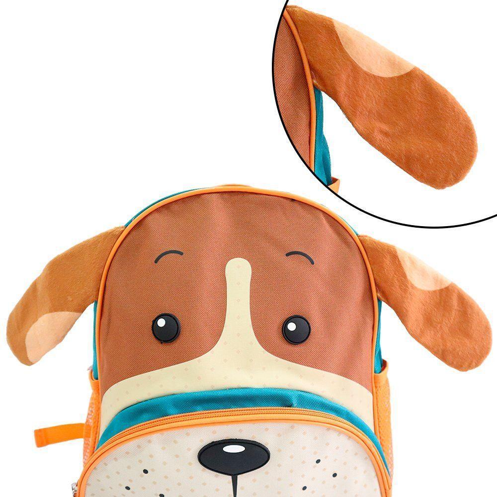 Mochila Infantil Cachorro Laranja Com Alças 10l - 10