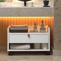 Gabinete Para Banheiro Prisma - Mdp Gaveta E Nicho Branco - J3 Móveis - 2