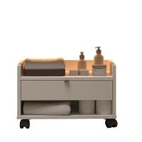 Gabinete Para Banheiro Prisma - Mdp Gaveta E Nicho Off White - J3 Móveis - 5