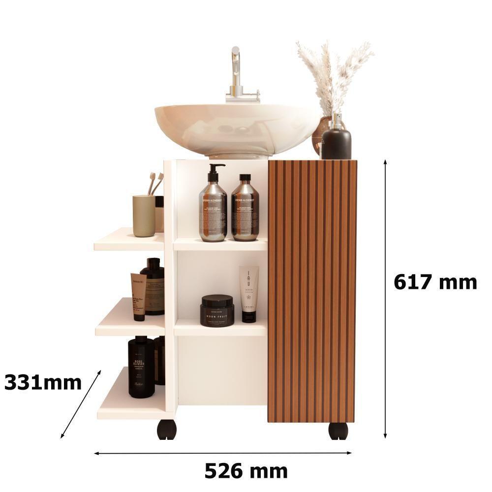 Gabinete Armário Para Banheiro Classic - Mdp-mdf Porta Articulada E Prateleiras Internas - J3 Móveis - 2
