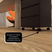 Gaveteiro Multiuso 4 Gavetas Com Rodizios Preto Preto - 5