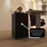 Gaveteiro Multiuso 4 Gavetas Com Rodizios Preto Preto - 7