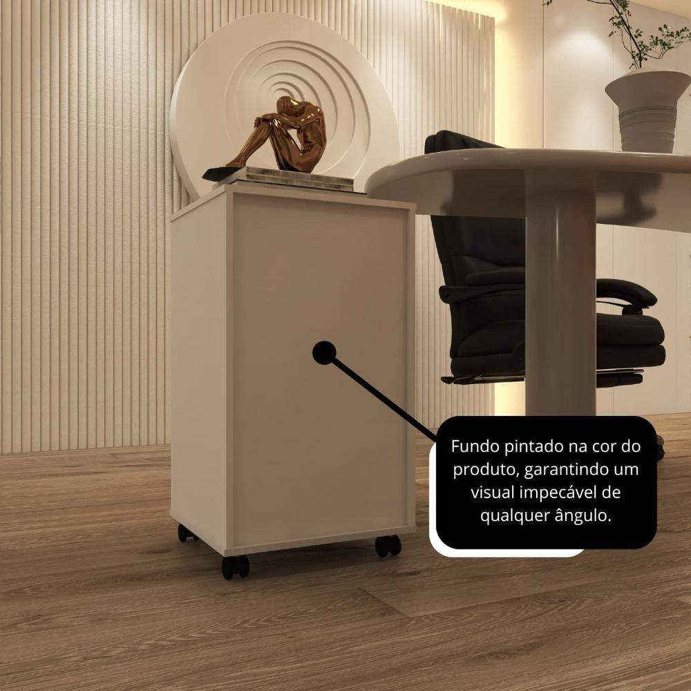 Gaveteiro Multiuso 4 Gavetas Com Rodizios Branco Branco - 7