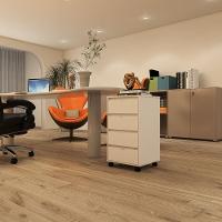 Gaveteiro Multiuso 4 Gavetas Com Rodizios Branco Branco - 3