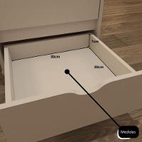 Gaveteiro Multiuso 4 Gavetas Com Rodizios Branco Branco - 5