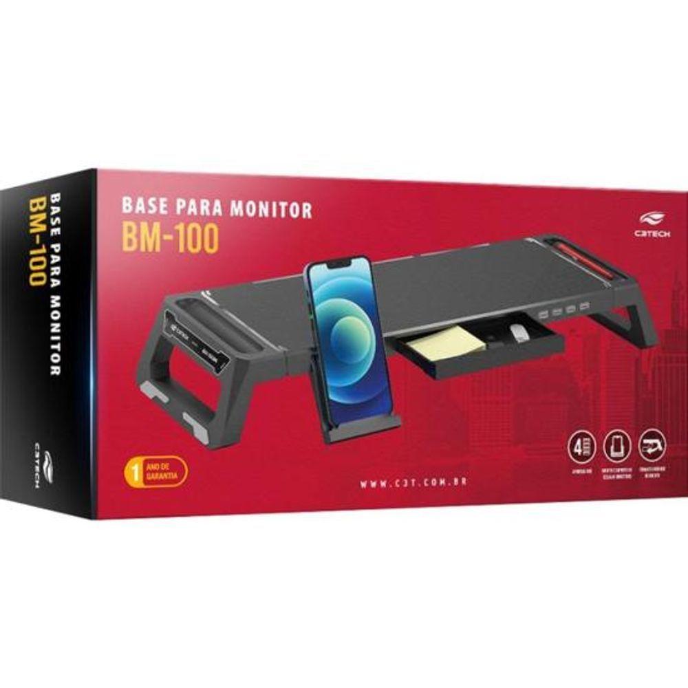 Suporte Para Monitor Bm-100bk C3tech Preto [f002] - 4
