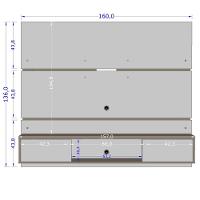 Painel Tv Ambar Sala 65 Pol. Off White naturalle ripado - 4