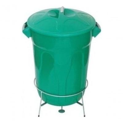 Cesto De Lixo Plastico Com Pedal Aço Galvanizado 40 Litros
