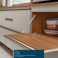 Balcão De Cozinha Proença 60cm 1 Porta E 1 Gaveta Nogueira Touch-nude Prime Tx Com Tampo Mdf - Demartêz - 3