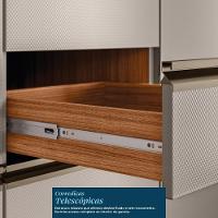 Balcão De Cozinha Proença 60cm 1 Porta E 1 Gaveta Nogueira Touch-nude Prime Tx Com Tampo Mdf - Demartêz