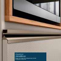 Balcão De Cozinha Proença 80cm 1 Porta E 1 Gaveta Nogueira Touch-nude Prime Tx Com Tampo Mdf - Demartêz - 5