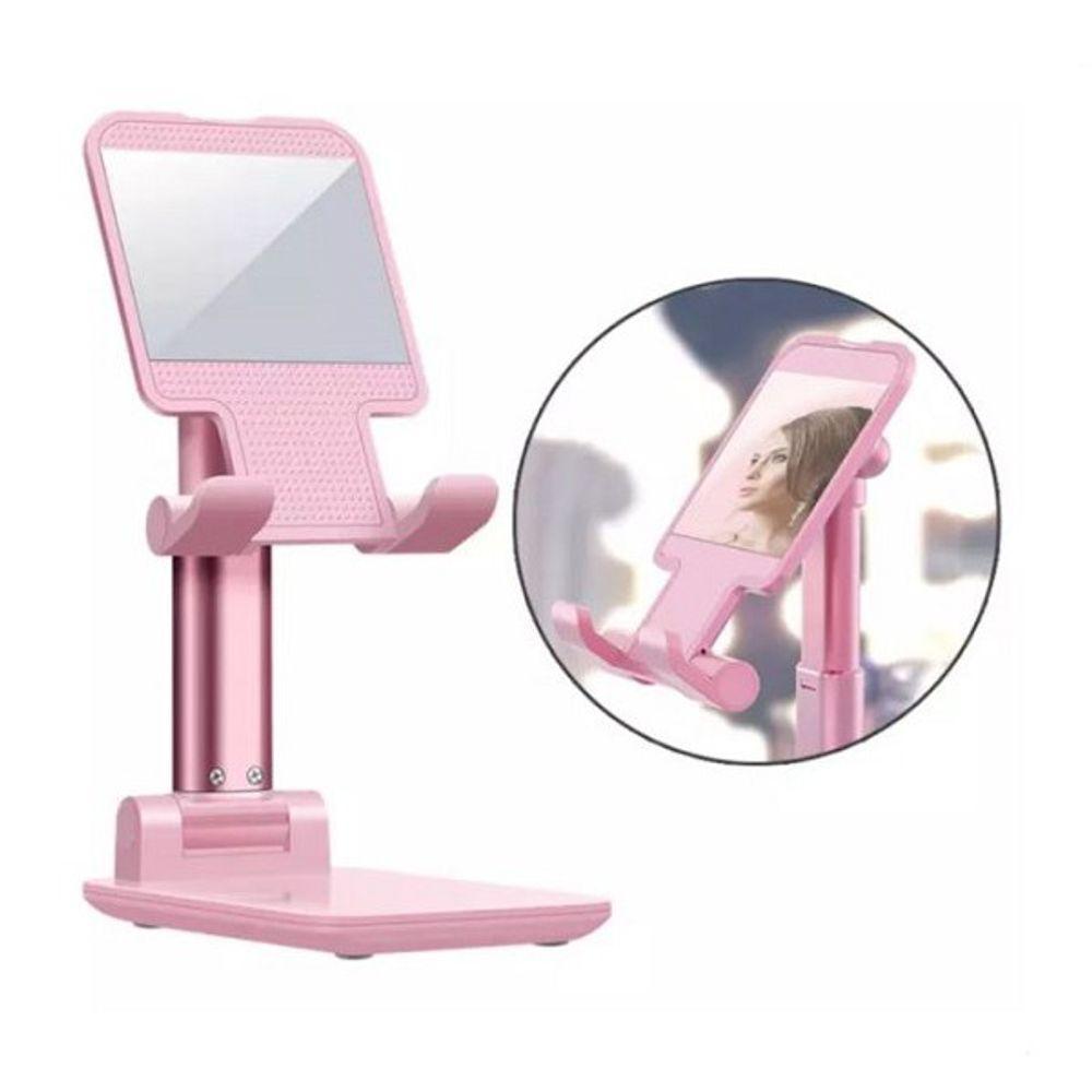 Suporte Retratil Ajustavel Para Celular Tablet Ipad Rosa - 2