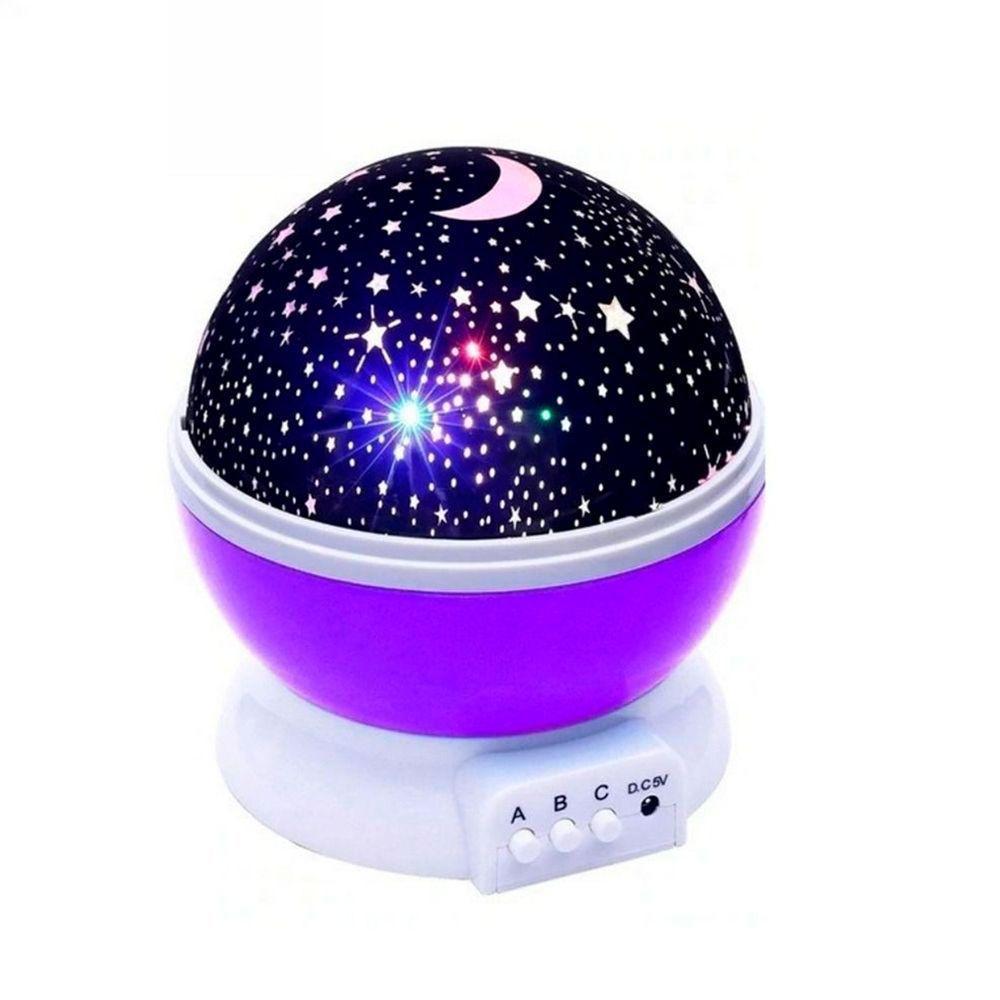 Luminaria Projetor Estrela 360 Galaxy Star Master Lilás - 1