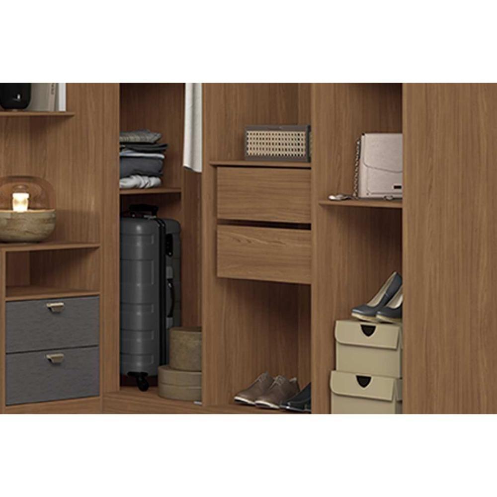 Guarda Roupa Casal 7 Portas E 4 Gavetas Lugano Jatoba-areia - Santos Andirá - 10