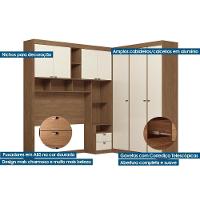 Guarda Roupa Casal 7 Portas E 4 Gavetas Lugano Jatoba-areia - Santos Andirá - 2
