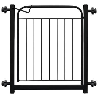 Portão Pet Cães Bebês Largo 69 A 84cm C/ Extensor 10cm Preto