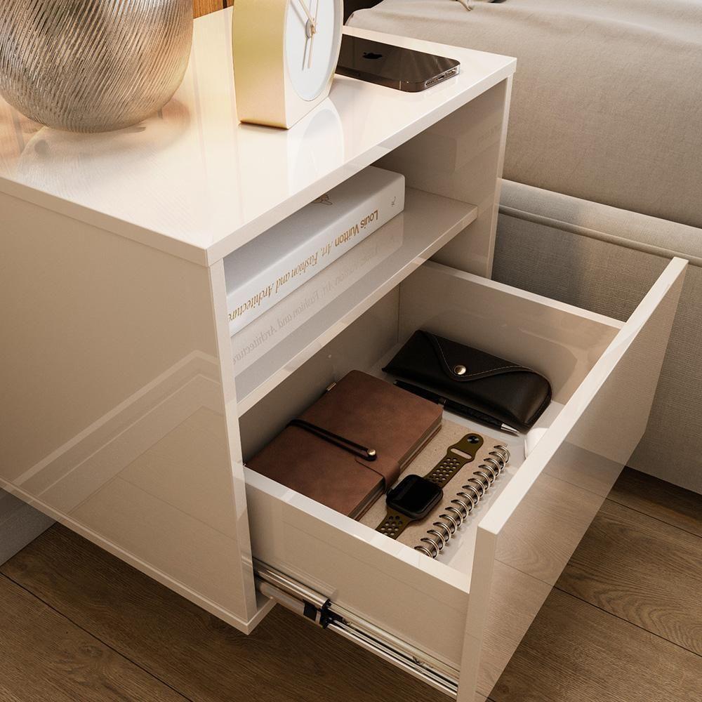 Cabeceira Box Solteiro Cross - Efeito Ripado 3d Com Mesa Suspensa Freijó - Movelove - 7