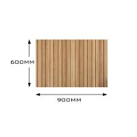 Cabeceira Box Solteiro Cross - Efeito Ripado 3d Com Mesa Suspensa Freijó - Movelove - 6