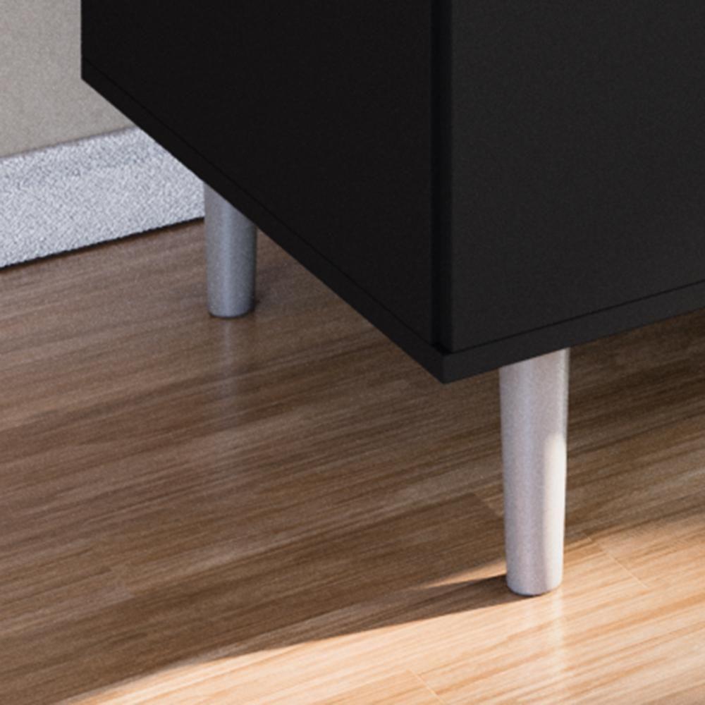 Balcão Em Mdp Para Cooktop 1,20m 5 Bocas 2 Portas E 3 Gavetas Turim Preto Preto - 6