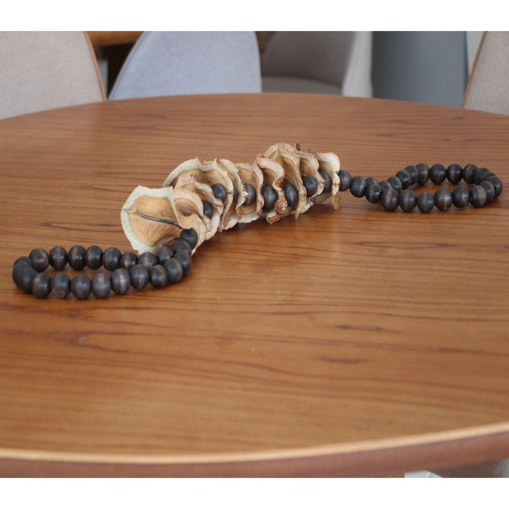 Colar De Mesa Decorativo Cipós 78 Cm Moderna Mobília Preto/natural - 6