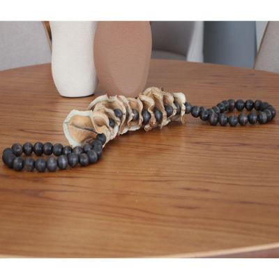 Colar De Mesa Decorativo Cipós 78 Cm Moderna Mobília Preto/natural
