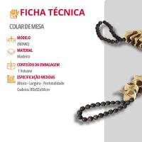 Colar De Mesa Decorativo Cipós 78 Cm Moderna Mobília Preto/natural