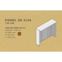 Bancada Ilha Cozinha Painel Imperatriz 120cm Freijó - Nesher - 3