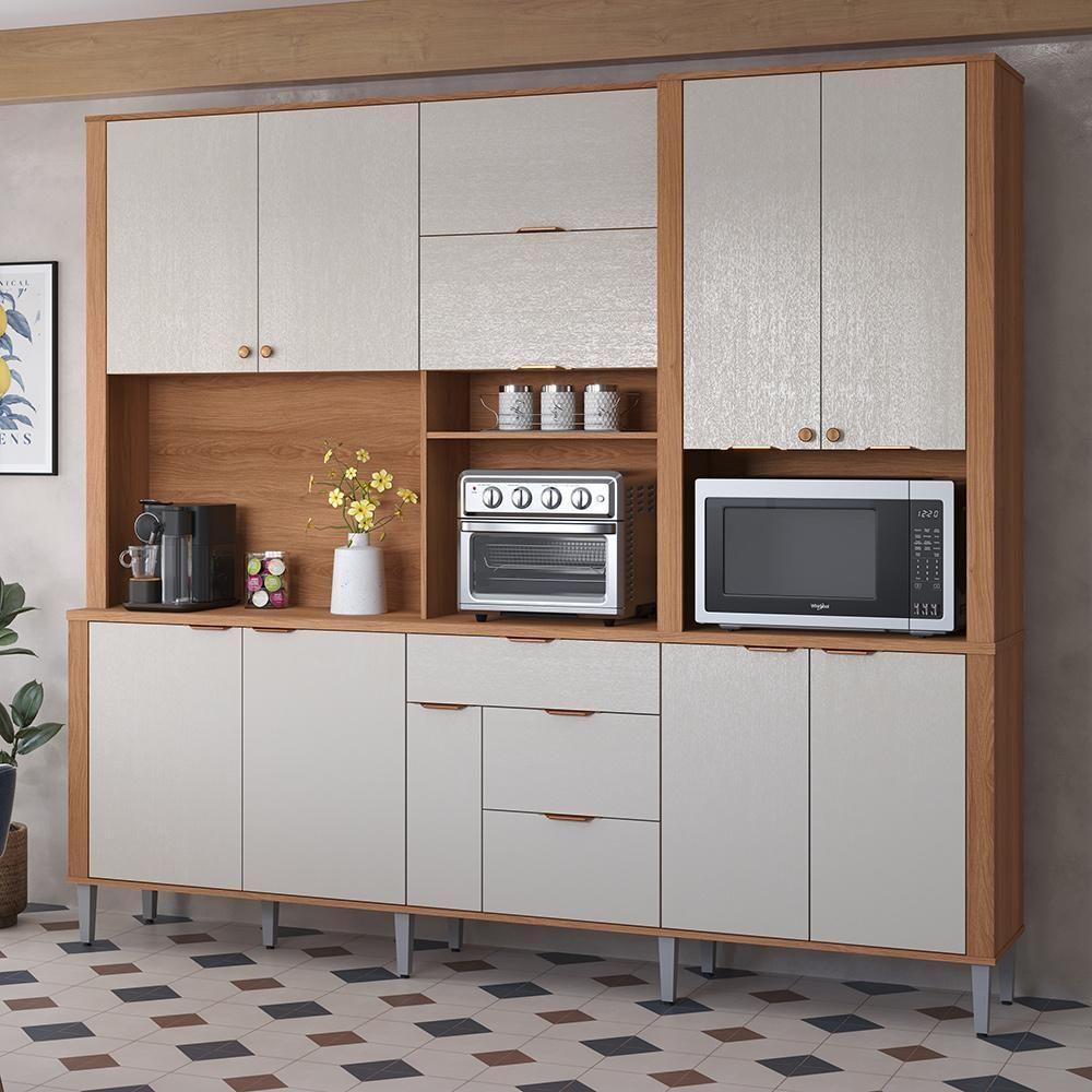 Cozinha Compacta Astra - 2,40m 10 Portas E 4 Gavetas - Lukaliam Móveis Jequitiba-areia Jequitiba-areia - 4