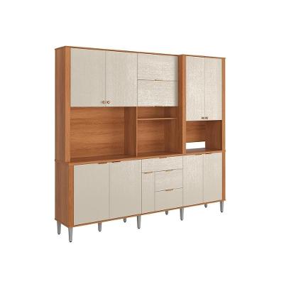 Cozinha Compacta Astra - 2,40m 10 Portas E 4 Gavetas - Lukaliam Móveis Jequitiba-areia Jequitiba-areia