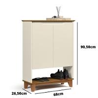 Sapateira Retrô Flow - Mdp-mdf 2 Portas E 2 Prateleiras - Ej Móveis - 6