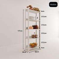 Armario Multiuso Organizador Para Cozinha Com Prateleiras Branco Branco - 5