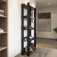 Sapateira Multiuso Para Calçados 5 Andares Organizador Mdp 15mm Preto Preto - 3