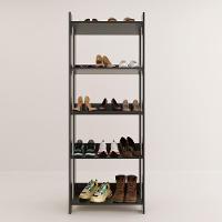 Sapateira Multiuso Para Calçados 5 Andares Organizador Mdp 15mm Preto Preto - 9